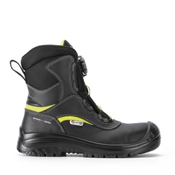 Sixton ENDURANCE ROTOR BOA® 81375-00L sikkerhedsstøvle med vinterfor,  sort med limegrøn reflekser, størrelse 36 - 48
