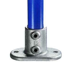 [23-K-62-2] Bund- og rækværksflange - fitting 62, 12 mm (62-2), Kee Clamp galvaniseret rørfitting
