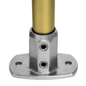 [23-K-L62-7] Bund- og rækværksflange - fitting L62 - 42,4 mm, Kee lite alu rørfitting