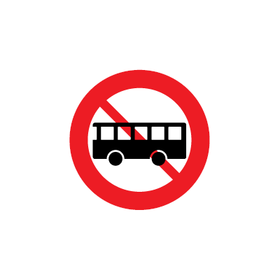 Bus forbudt C23,2 forbudstavle