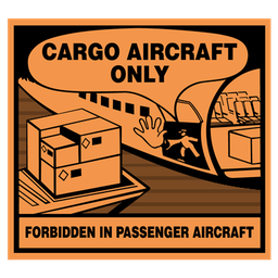 [17-J-132717] Cargo Aircraft Only etiketter (CAO IATA label) 110 x 120 mm