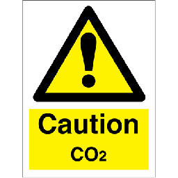 Caution CO2 200x150 mm