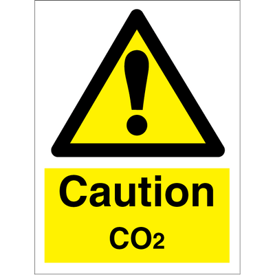Caution CO2 200x150 mm