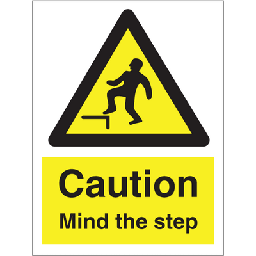 Caution Mind the step 200x150 mm