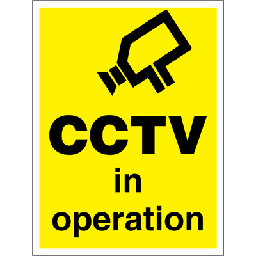 CCTV in operation 400x300 mm