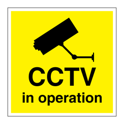 CCTV in operation 150x150 mm