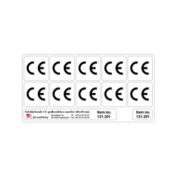 CE-mærker, firkantede etiketter