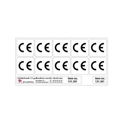 CE-mærker, firkantede etiketter