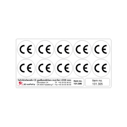 CE-mærkning, runde CE mærker/etiketter