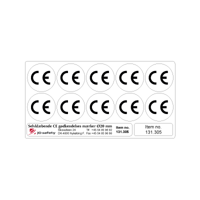 CE-mærkning, runde CE mærker/etiketter
