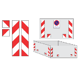 [17-J-401995] Containerafmærkning Sæt rød/hvid