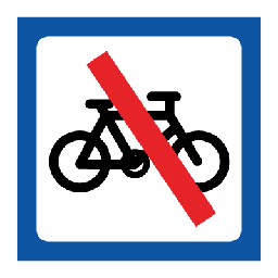 Cykel forbudt symbol