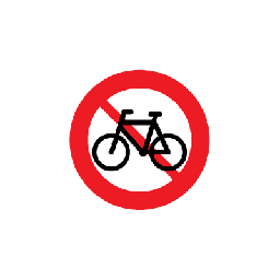 Cykel og ikke registreringspligtig knallert forbudt C 25,1 forbudstavle