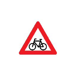 Cyklister A 21 advarselstavle i 2 mm aluminium reflekstype 3