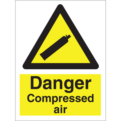 Danger compressed air 200x150 mm