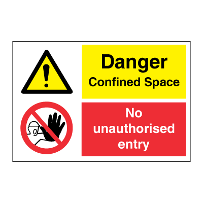 Danger Confined Space - No entry - 200 x 300 mm