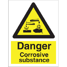 Danger Corrosive substance 200x150 mm