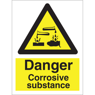 Danger Corrosive substance 200x150 mm