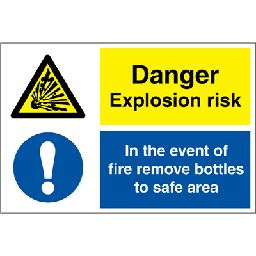 Danger explosion risk 200x300 mm