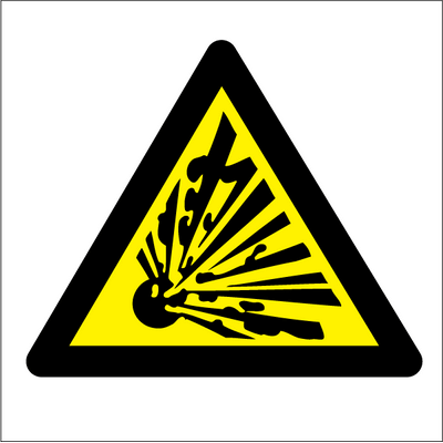 Danger explosion risk 150x150 mm