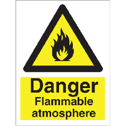 Danger Flammable atmosphere 200x150 mm