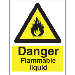 Danger Flammable liquid 200x150 mm