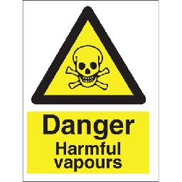 Danger Harmful vapours 200x150 mm