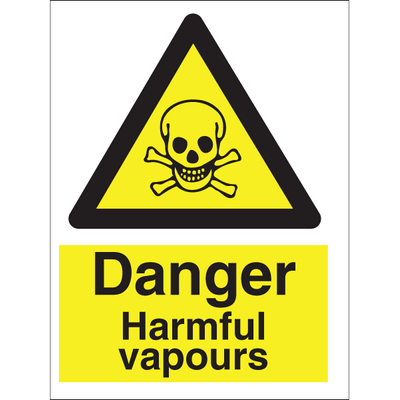 Danger Harmful vapours 200x150 mm