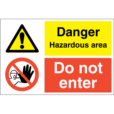 Danger Hazardous area 200x300 mm