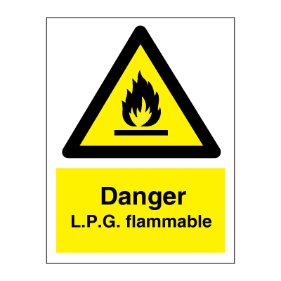 Danger Highly flammable material 200x150 mm