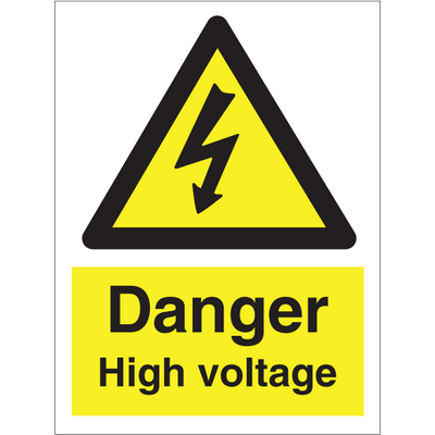 Danger High voltage 200x150 mm