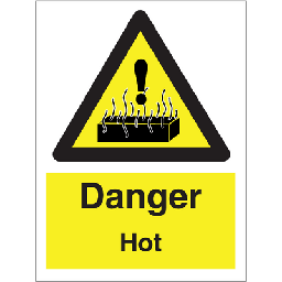 Danger Hot 200x150 mm