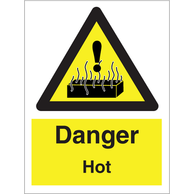 Danger Hot 200x150 mm