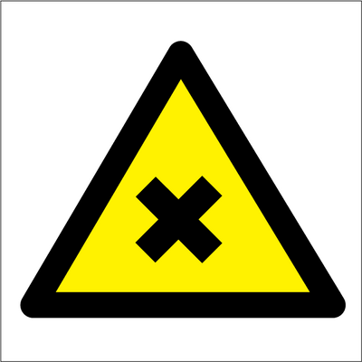 Danger Injurios chemicals 150x150 mm