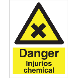 Danger Injurios chemicals 200x150 mm