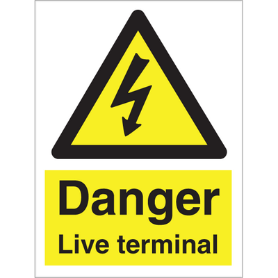Danger Live terminal 200x150 mm