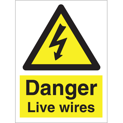 Danger Live wires 200x150 mm