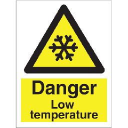 Danger low temperature 200x150 mm