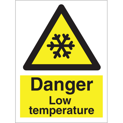 Danger low temperature 200x150 mm