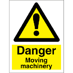 Danger Moving machinery 200x150 mm
