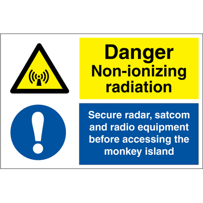 Danger Non-ionizing radiation 200x300 mm