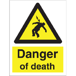 Danger of death 200x150 mm