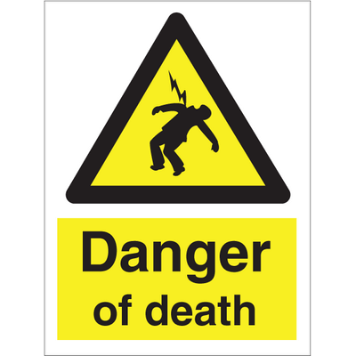 Danger of death 200x150 mm