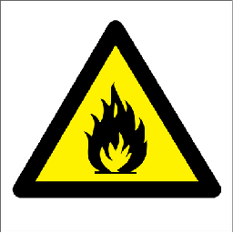 Danger of fire 150x150 mm