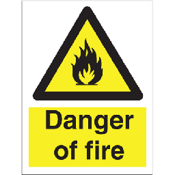 Danger of fire 200x150 mm