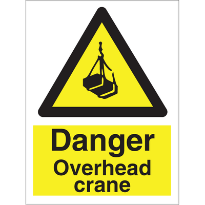 Danger overhead crane 200x150 mm