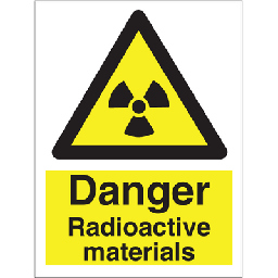 Danger Radioactive materials 200x150 mm