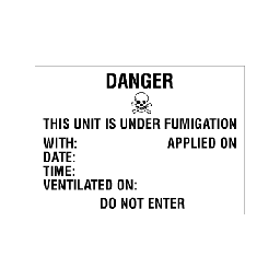 [17-J-132390] Danger this unit is under fumigation selvklæbende 360x510 mm
