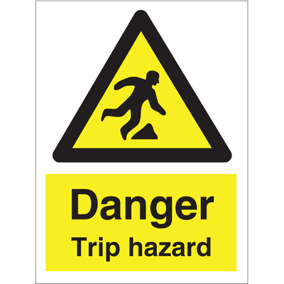 Danger trip hazard 200x150 mm