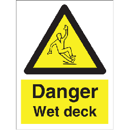 Danger wet deck 200x150 mm